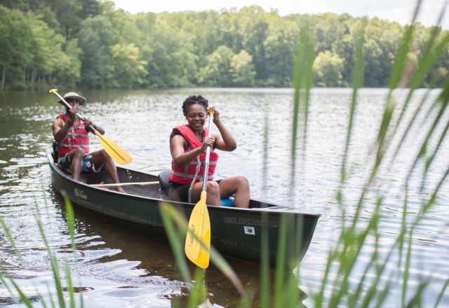 Umstead State Park Canoe Kayak Couple Date